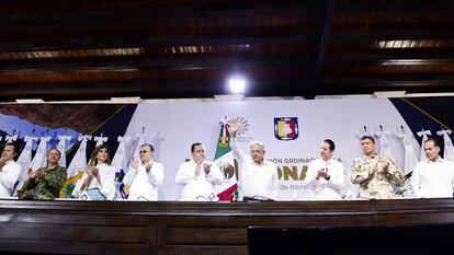 López Obrador, durante la Conferencia Nacional de Gobernadores, en julio.