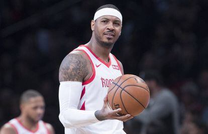 Carmelo Anthony, en un partido con los Rockets.