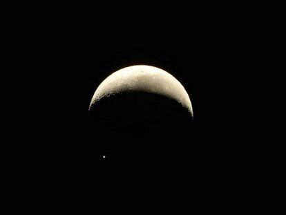 The Moon eclipsing Jupiter