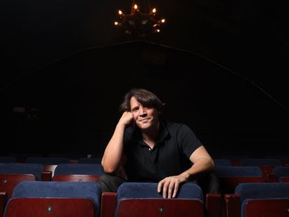 Sergio Peris-Mencheta, en el Teatro de la Abadía, de Madrid, en junio, para el estreno de la obra 'Cielos'.