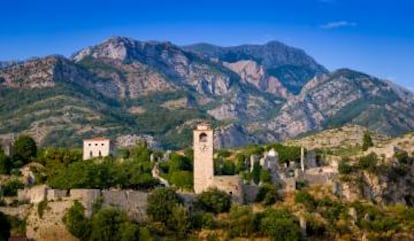 Torre de la antigua ciudad de Stari Bar, en Montenegro.