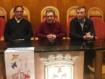 Josep Andreu (centre), aquest dijous.