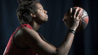 Lucas Nogueira, en el Fernando Martín de Fuenlabrada