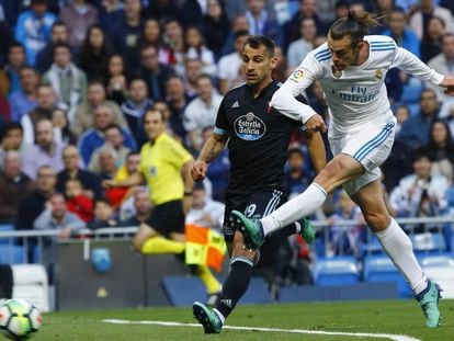 Bale marca su primer gol ante el Celta.