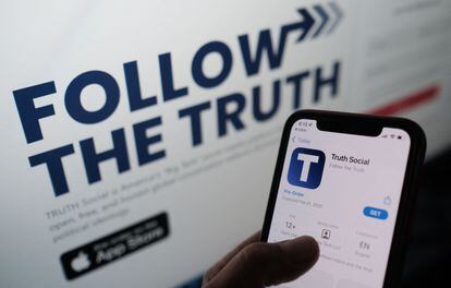 La aplicación de Truth Social, anunciada en la galería de Apple