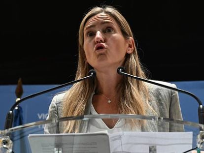 La secretaria de Estado de Energía, Sara Aagesen, en la sede del Ministerio.