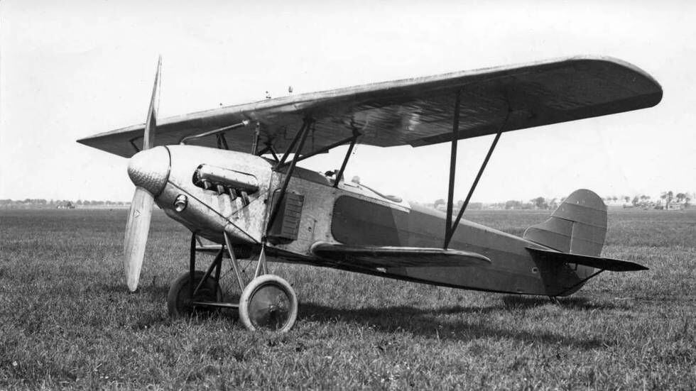 Uno de los Fokker D.XIII holandeses utilizado para el entrenamiento de los pilotos alemanes en el aeródromo de Lipetsk (URSS).