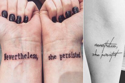Muchas mujeres muestran sus tatuajes con la frase de Warren en redes sociales.