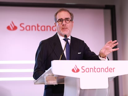 Hector Grisi, consejero delegado del Banco Santander, durante la presentació de resultados del grupo.