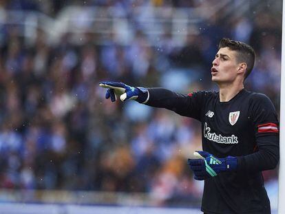 Kepa durante el partido contra la Real Sociedad del pasado mes de abril.