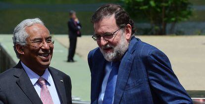 Mariano Rajoy junto al primer ministro portugu&eacute;s, Antonio Costa.