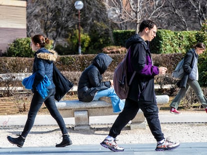 Estudiantes en la Universidad Complutense de Madrid.