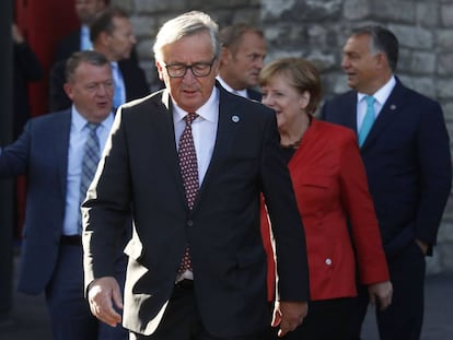 El presidente de la Comisi&oacute;n Europea, Jean-Claude Juncker, en la cumbre de Tallin del pasado viernes. REUTERS/Ints Kalnins