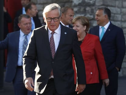 El presidente de la Comisión Europea, Jean-Claude Juncker, en la cumbre de Tallin del pasado viernes. REUTERS/Ints Kalnins