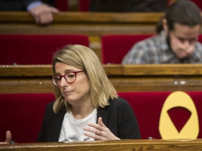 Elsa Artadi, al ple del Parlament el 28 de març.