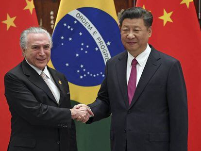 Los presidentes de Brasil y China, Michel Temer y Xi Jinping, en Hangzhou.