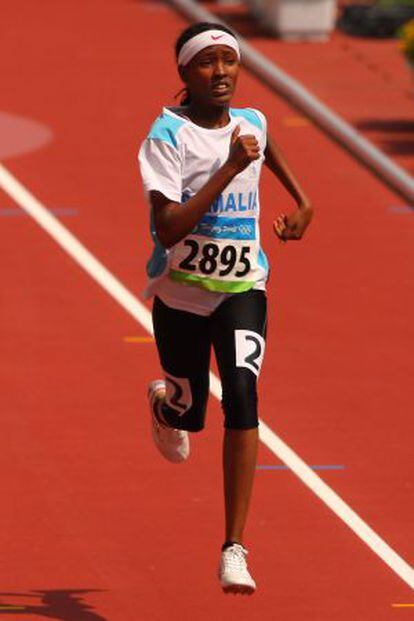 Samia Yusuf Omar, en los Juegos de Pekín 2008.