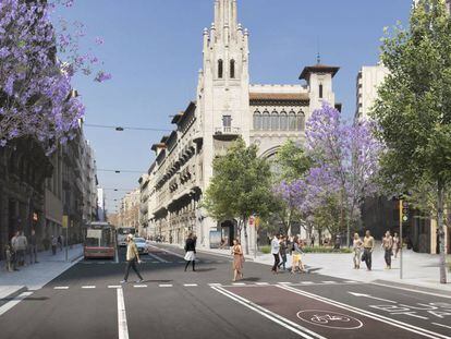 Imatge virtual del projecte de reforma de la Via Laietana.