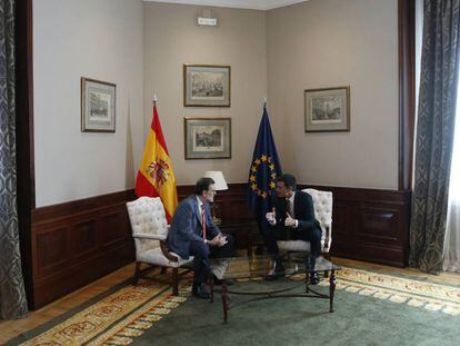 Mariano Rajoy y Pedro S&aacute;nchez este mi&eacute;rcoles en el Congreso.