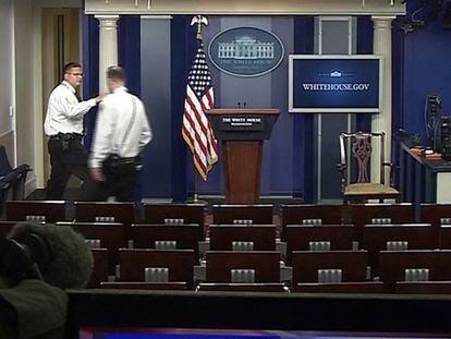 Evacuada la sala de prensa de la Casa Blanca por una amenaza de bomba