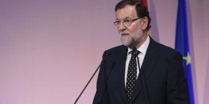El presidente del Gobierno, Mariano Rajoy, al anunciar la bajada del IRPF: