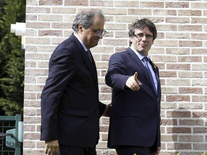 Quim Torra y Carles Puigdemont en Waterloo.