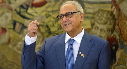 Abraham Haim, presidente del Consejo de la Comunidad Sefardí de Jerusalén, en marzo de 2014 durante un encuentro con el rey Juan Carlos.