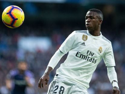 Vinicius, contra el Valladolid.