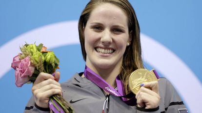 Franklin sonríe con un oro en Londres 2012.