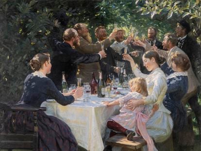 'Hip hip hurra!', pintado entre 1884 y 1888, del pintor noruegodanés Peder Severin Krøyer.