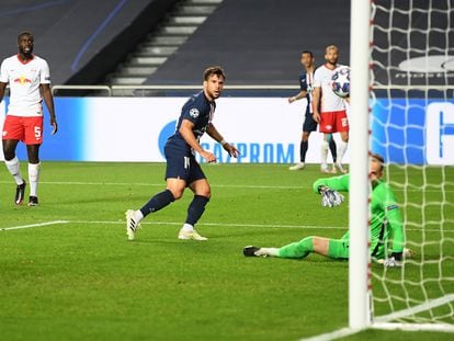 El Leipzig se enfrentaba al PSG en el partido de semifinales de la Champions League. Michael Regan/Getty Images via U / DPA