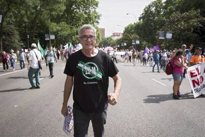 Diego Ca&ntilde;amero, la semana pasada, durante la Marcha contra la Dignidad celebrada en Madrid. 