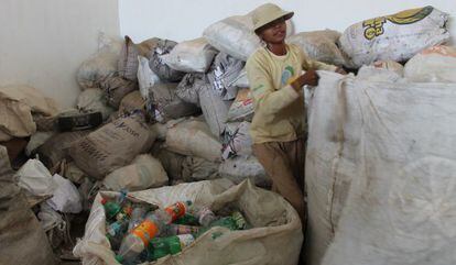 Moana Nunes, recolectora de materiales reciclables.