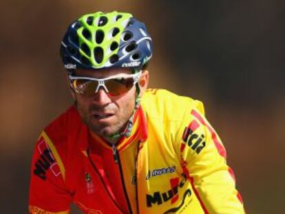 Alejandro Valverde, en un entrenamiento.