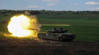 Un tanque ucranio, el miércoles cerca de Chasiv Yar (Donetsk).