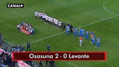 OSASUNA, 2; LEVANTE, 0