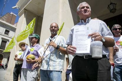 La Uni&oacute; de Llauradors pidi&oacute; al Gobierno medidas contra la sequ&iacute;a el 5 de julio en Alicante. 