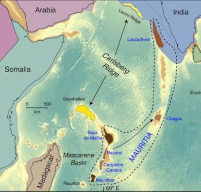 Localització del 'continent perdut'.