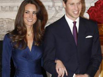 Guillermo de Inglaterra y su prometida Kate Middleton