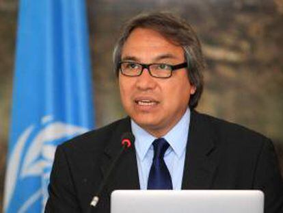 El relator especial de las Naciones Unidas sobre los Derechos de los Pueblos Indígenas, James Anaya. EFE/Archivo