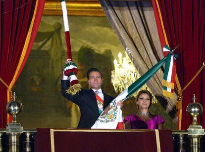 Peña Nieto, durante 'el grito' en 2014.