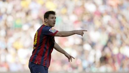 Messi, durante el partido ante el Getafe.