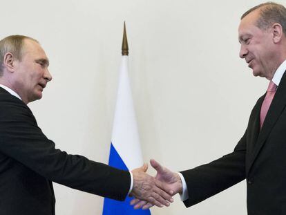 Vlad&iacute;mir Putin y Recep Tayyip Erdogan, en el encuentro que mantuvieron el pasado 9 de agosto.