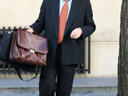 El juez Juan del Olmo, a la salida de la Audiencia Nacional.