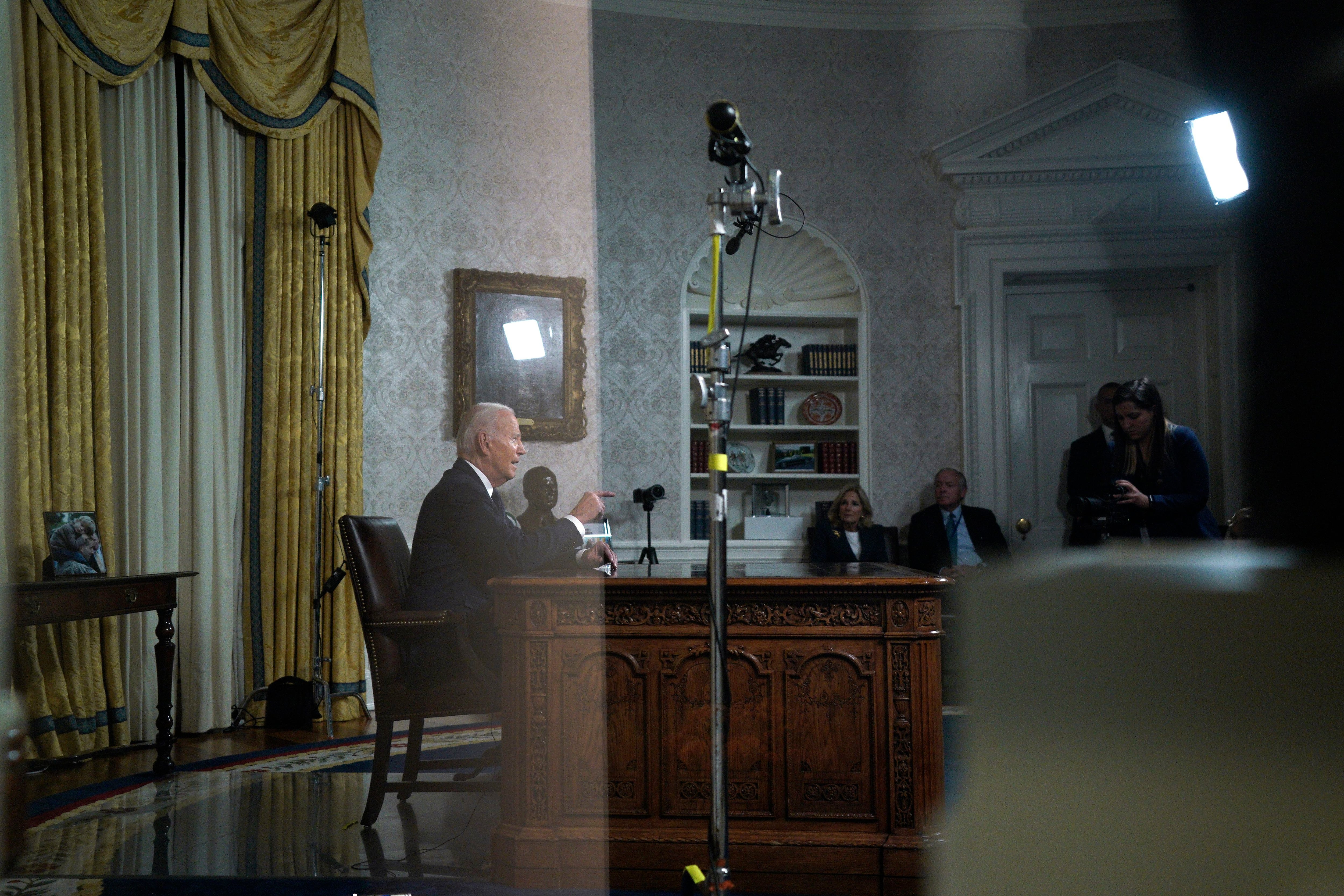 Joe Biden, durante su discurso este jueves en la Casa Blanca. 