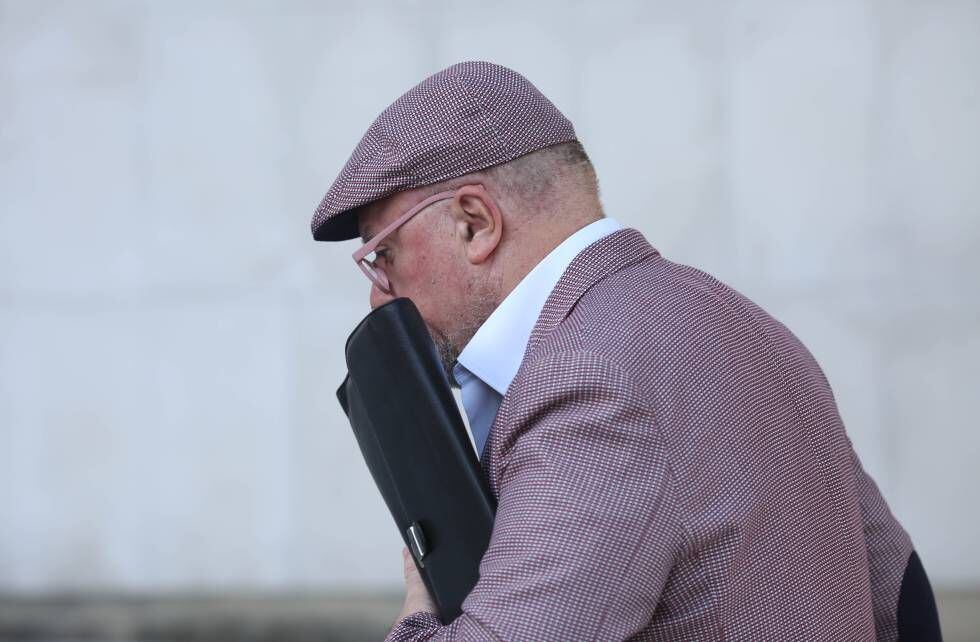 El comisario Villarejo, en los juzgados de Plaza de Castilla (Madrid), en 2017.