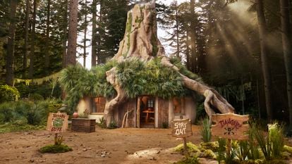 La fachada de la Cíenaga de Shrek, disponible para alquilar en Airbnb.