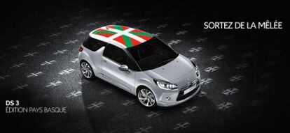 Imagen del nuevo Citroën DS3 'edición País Vasco'.