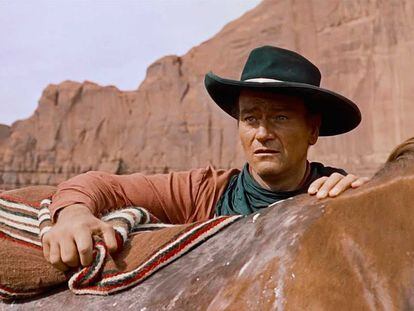 John Wayne, en 'Centauros del desierto'.