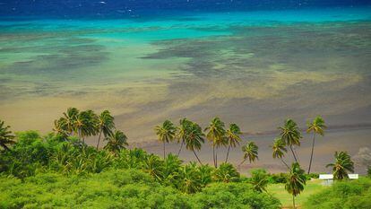 Paisaje de la Isla Molokai (Hawái).